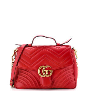 Gucci Gg Marmont Top Handle Flap Bag #239187G10B